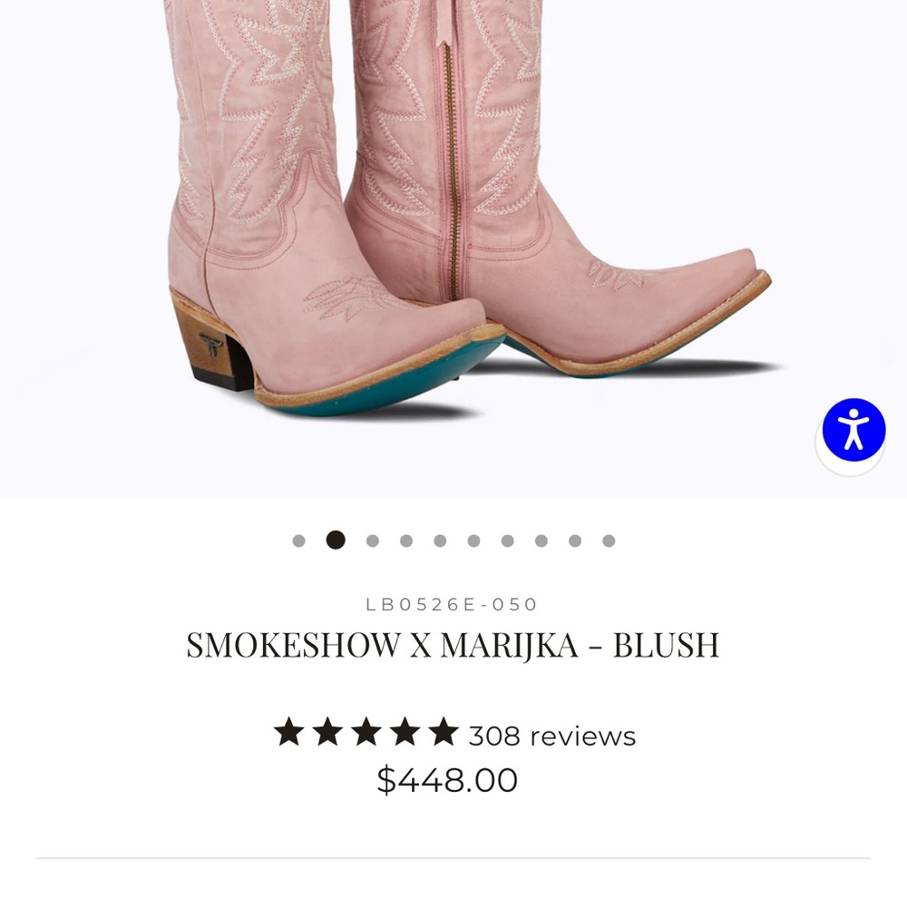 Lane blush pink cowboy boots - Picture 10 of 15